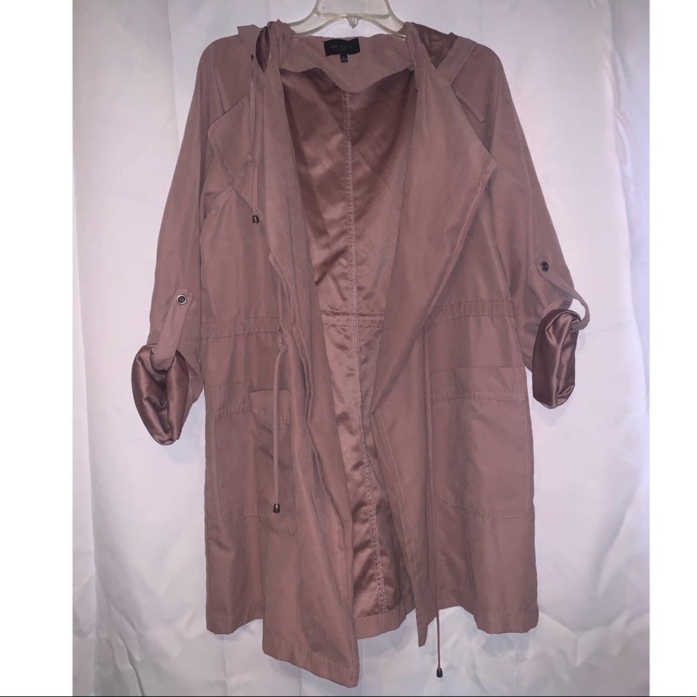 mauve draped jacket